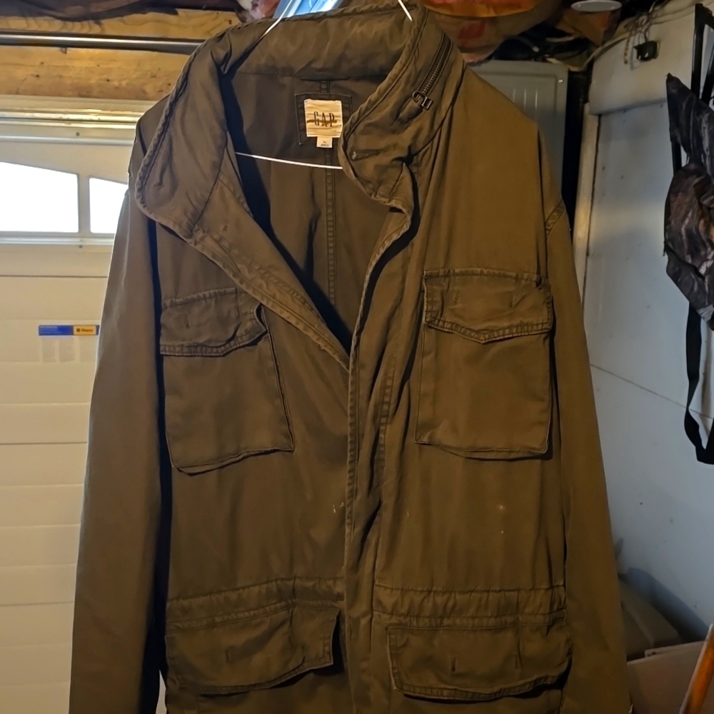 Gap Mens Military Fatigue Field Utility Jacket Medium Weight size XL
